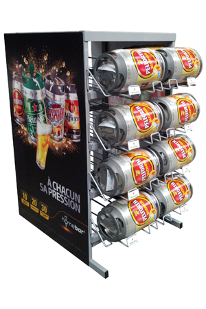 Prsentoirs PLV de vins et spiritueux en magasin
