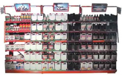 Habillage de linéaires sur le lieu de vente : Castrol