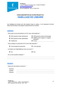 Cahier des charges Habillage de linaires
