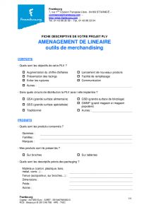 OUTILS DE MERCHANDISING Cahier des Charges