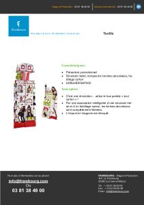 Plaquette prsentoir PLV textile