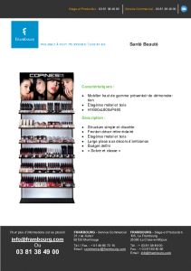 PLV prsentation de cosmtiques