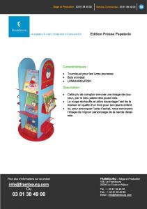 Prsentoir de comptoir en bois Tchoupi