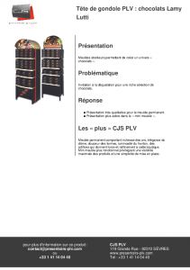 Tte de gondole chocolats Lutti