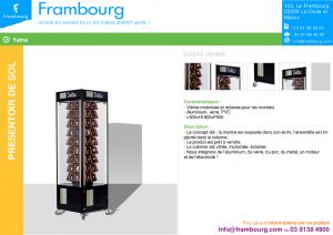 Pr�sentoir Vitrine pour Montres  CJS&nbsp;PLV