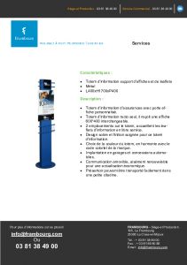 Totem mtallique Alan Garanties