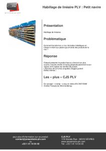 Habillage de linaires Petit navire