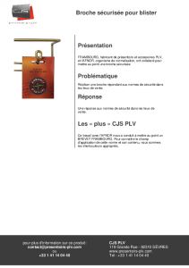 Broche scurise pour blister standard