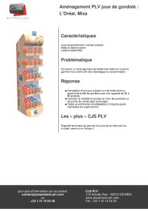 Am�nagement joue de gondole - Mixa L'Or�al