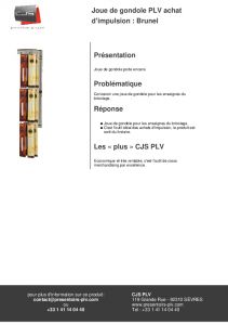 Joue de gondole achat d'impulsion - Brunel