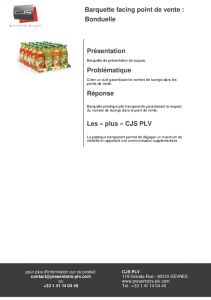 Barquette facing point de vente - Bonduelle