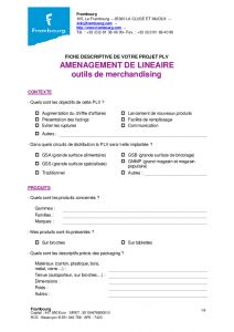 Cahier des charges pour amnagement de linaire