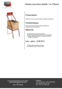Chaise journaux pliable La Tribune