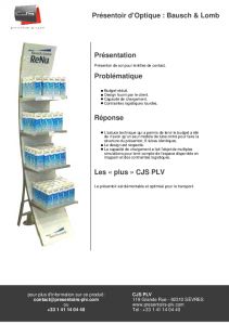 Prsentoir de sol pour lentilles de contact