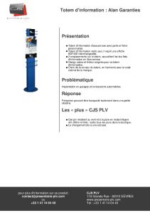 Support daffiches et de leaflets Alan Garanties