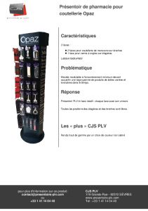 Prsentoir Opaz promotionnel
