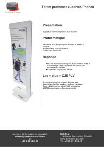 Totem point de vente des prothses Phonak
