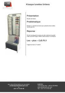 Kiosque  Lunettes Unilens - CJS PLV