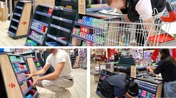 Des Pr&eacute;sentoirs Devant de Caisse pour Carrefour Market