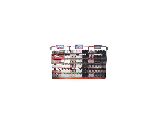 Mobilier linaire pour les produits Castrol
