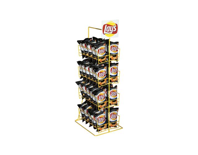 Prsentoir de comptoir stockeur de chips