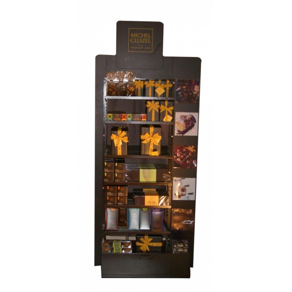 Stockeur mural de prsentation : chocolats Cluizel